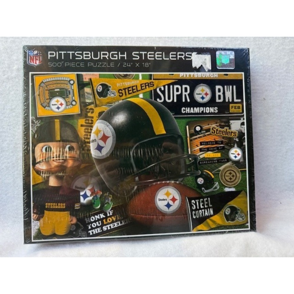 NFL Licensed Pittsburgh‎ Steelers Collectors 500 Piece Puzzle 24" x 18" NEW